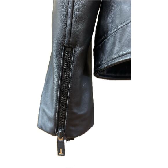 Ted Baker London Mens Ovine Leather CARVE Biker Jacket Black Sz 5 XL $1095 - Picture 12 of 15